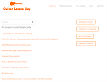 Tablet Screenshot of guitarlessonguy.com